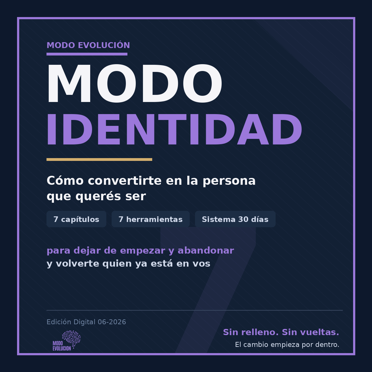 Modo Identidad — Cómo convertirte en la persona que querés ser
